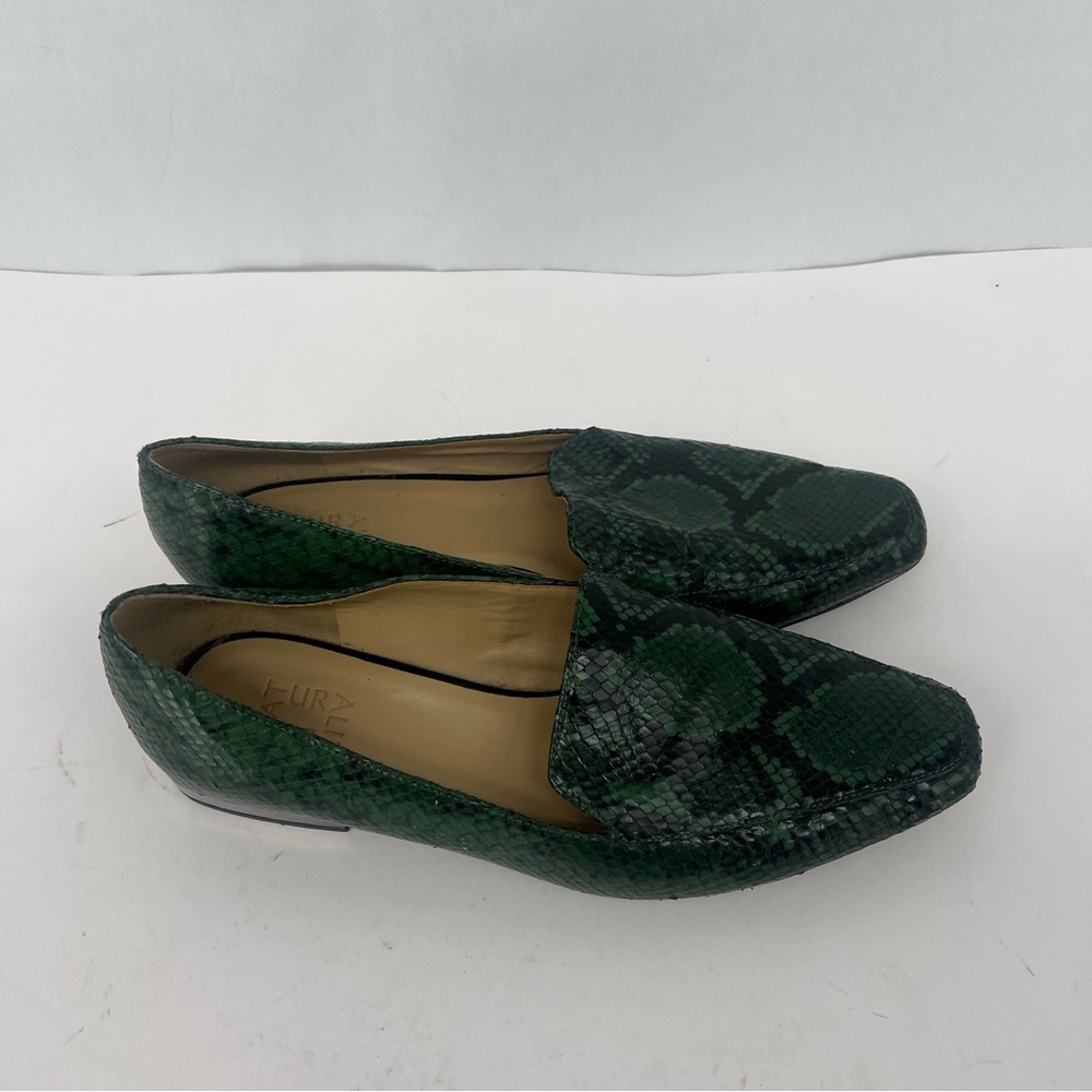 Naturalizer Green Snake Print Loafers Clea 11W